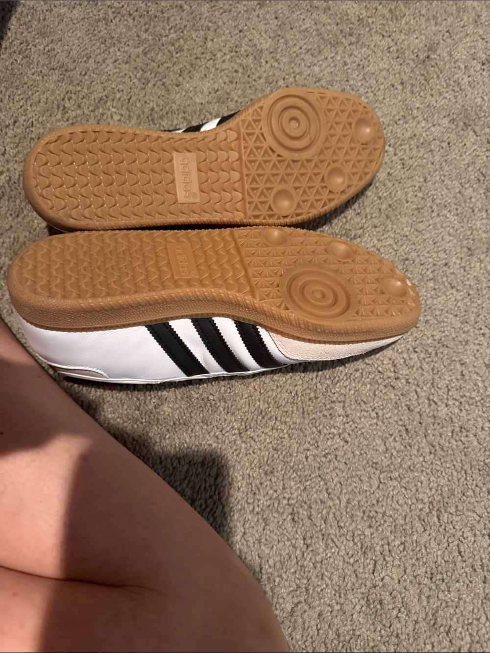 adidas womens Samba Mary Jane Sneakers in White, Black, Gum - Picture 2 of 5